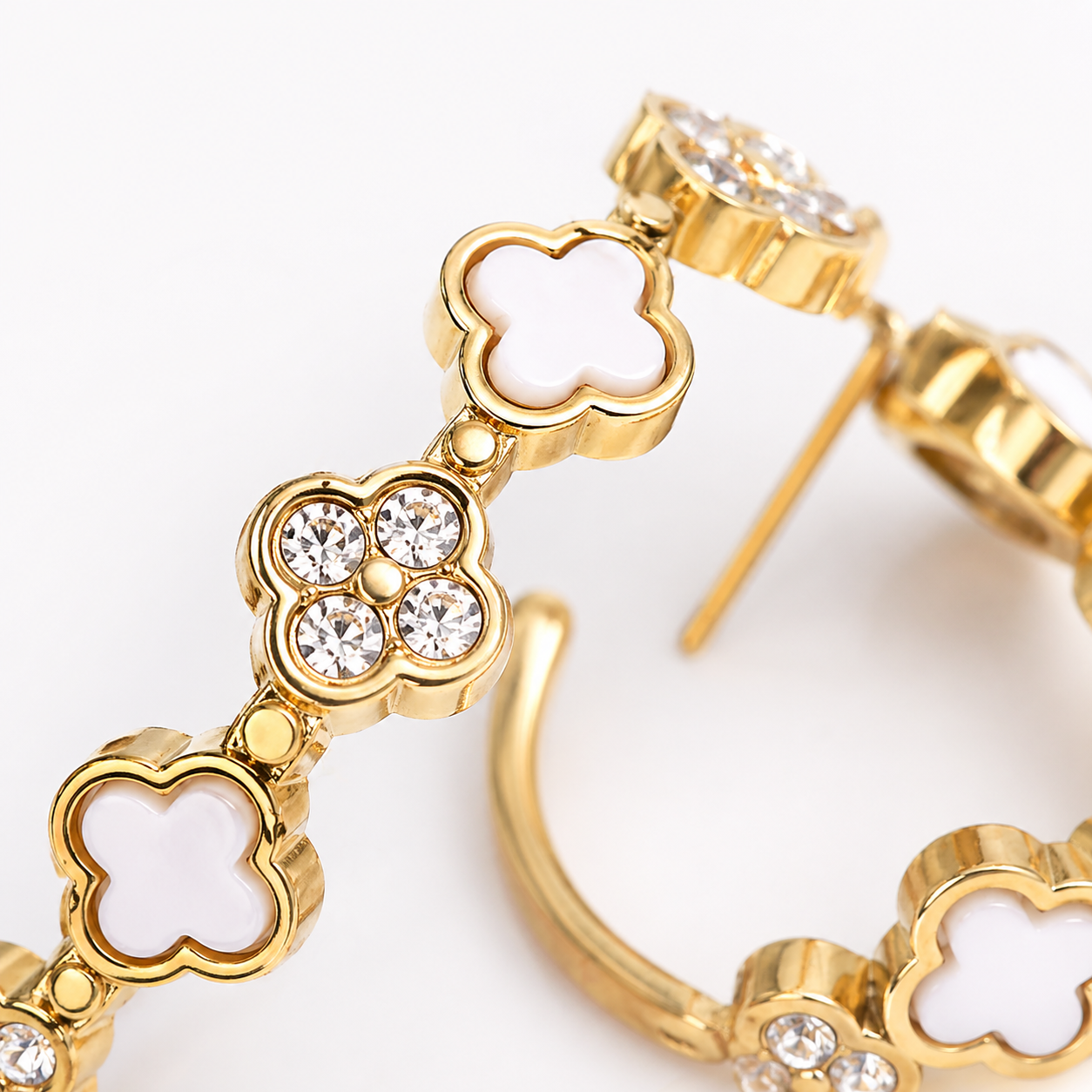 Clover Creolen Gold/Silber