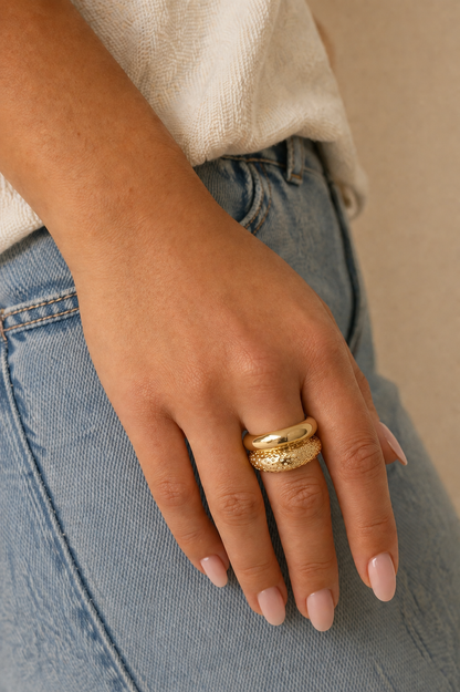 Gold Retro Ring