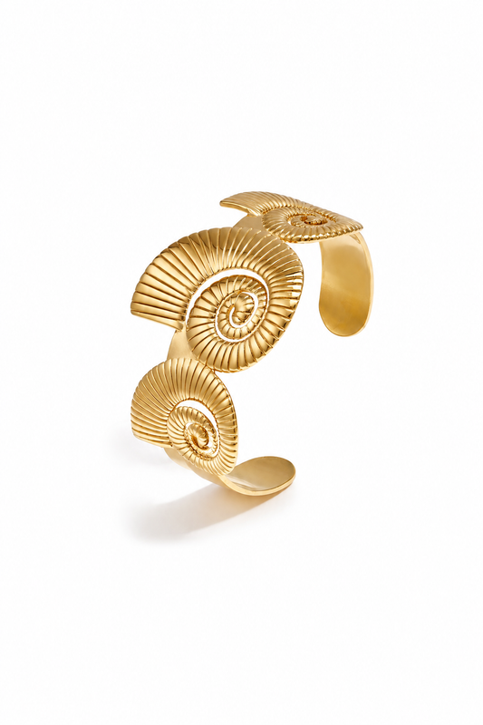 Goldene Muschel Armspange