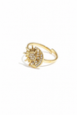 Verstellbarer Sonnen Mond Ring mit Steinen
