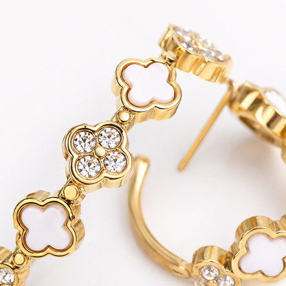 Clover Creolen Gold/Silber