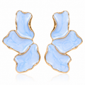 Blumen Ohrringe Blau Gold