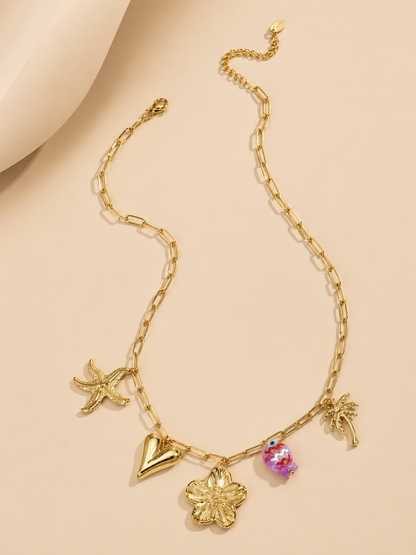 Romantic Ocean Charm Halskette